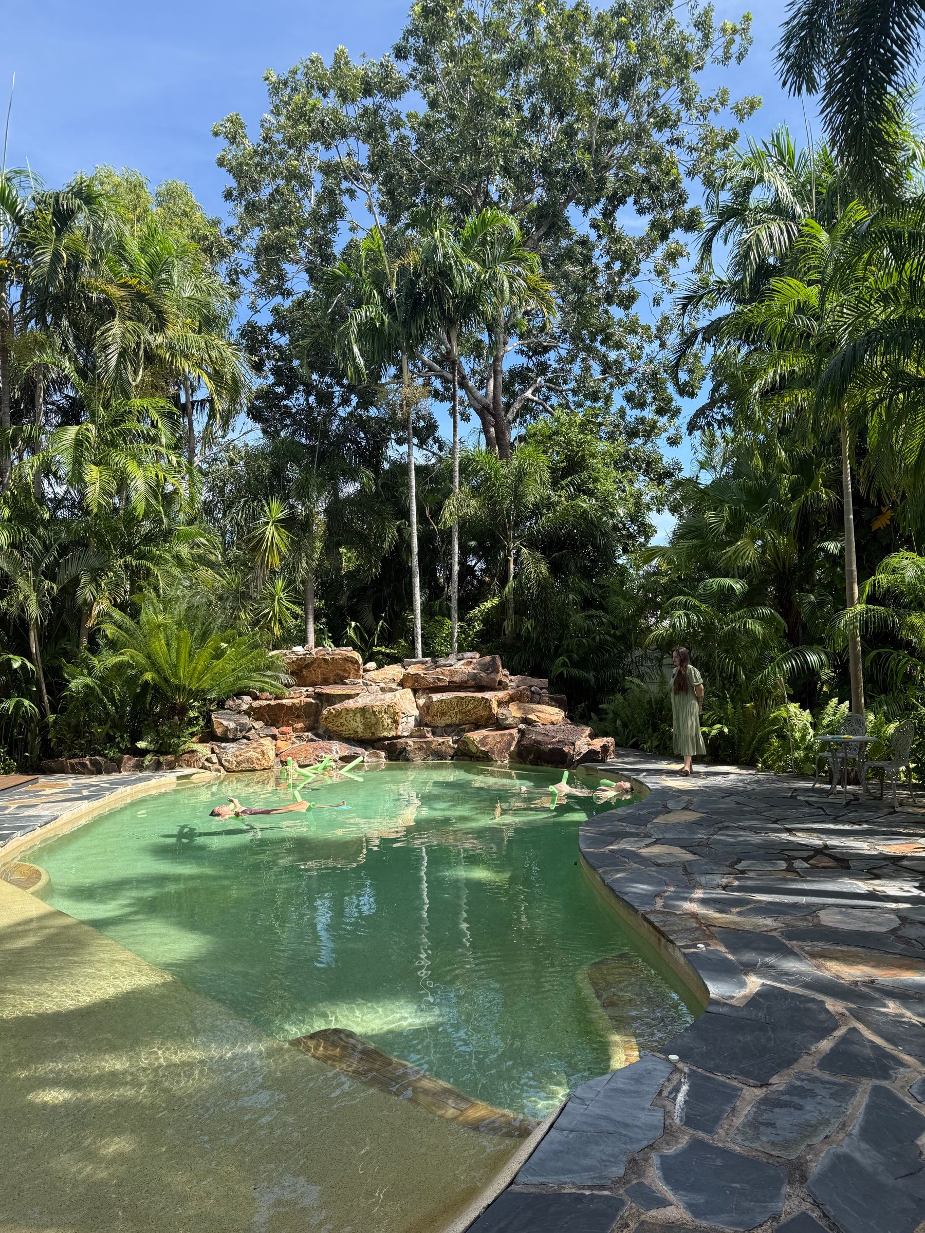 La piscina naturale tra le palme di Berry Springs